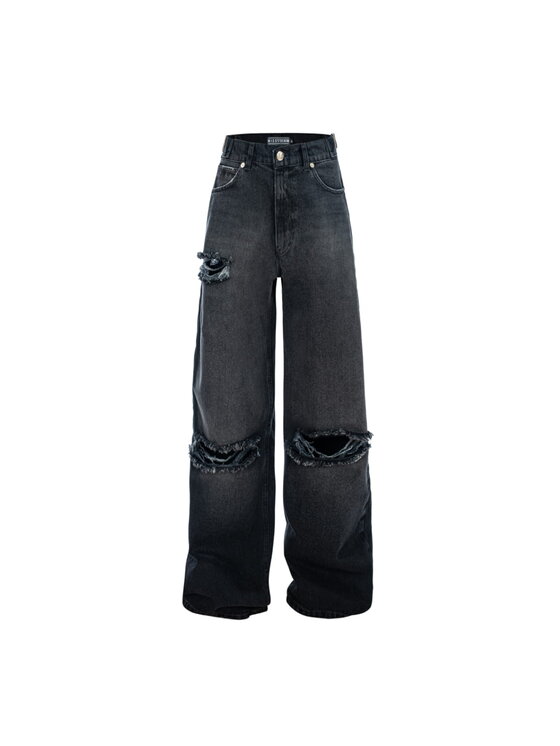 Spodnie damskie MissDenim, Rozmiar L, Czarne, Baggy