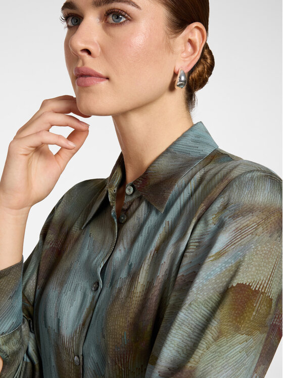 Elena Mirò Elena Mirò Koszula 5045P000373N001 Turkusowy Regular Fit