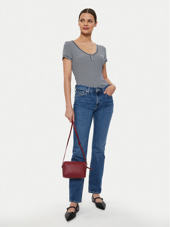 Tommy Jeans Tommy Jeans Футболка Henley DW0DW18429 Cиній Slim Fit