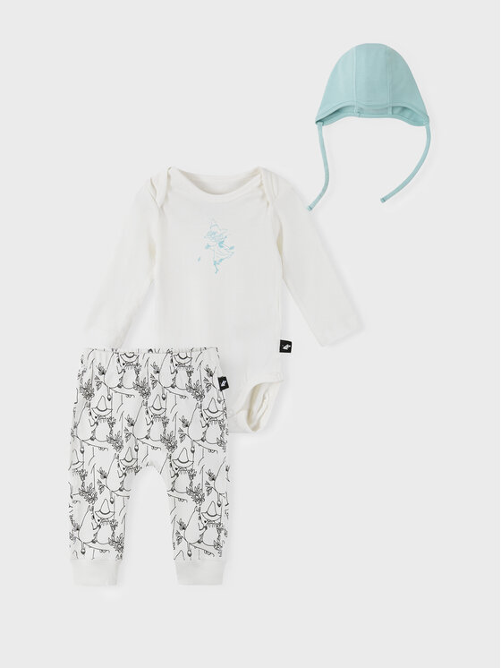 Reima Reima Komplet body s kalhotami MOOMIN Dyrbaraste 5200067A Bílá Regular Fit
