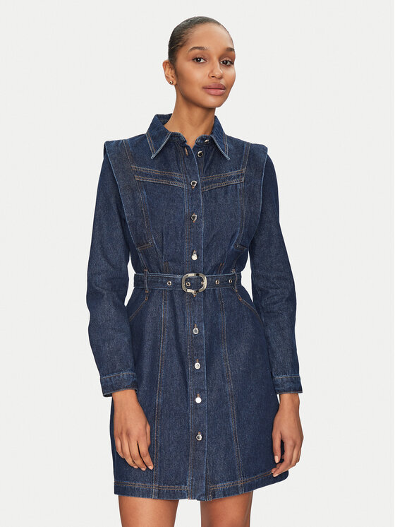 Morgan Morgan Jeanskleid 251-RICOLI Dunkelblau Regular Fit