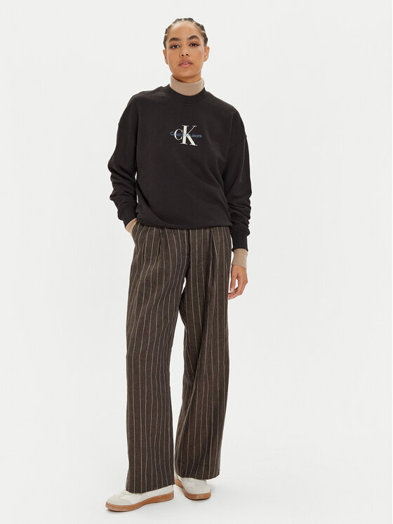 Calvin Klein Jeans Calvin Klein Jeans Džemperis Monologo J20J224177 Juoda Regular Fit