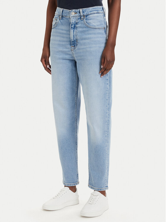 Tommy Jeans Blugi Mom Jean Uh Tpr Bi0112 Co DW0DW20041 Albastru Regular Fit