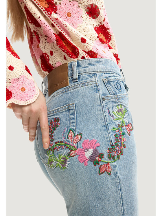 Desigual Desigual Jeans FLORA Blu Flora Fit