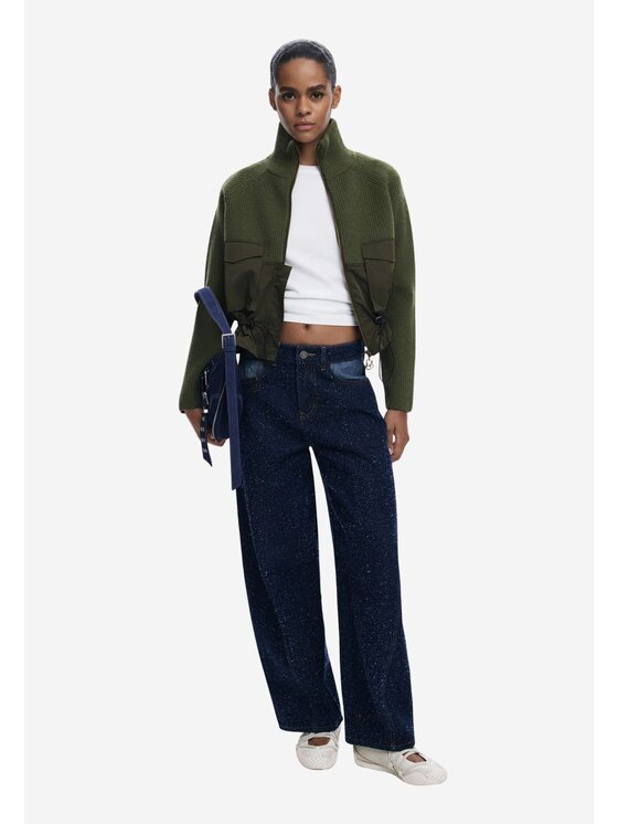 Desigual Desigual Ζακέτα JERS_TAMPERE Πράσινο Regular Fit