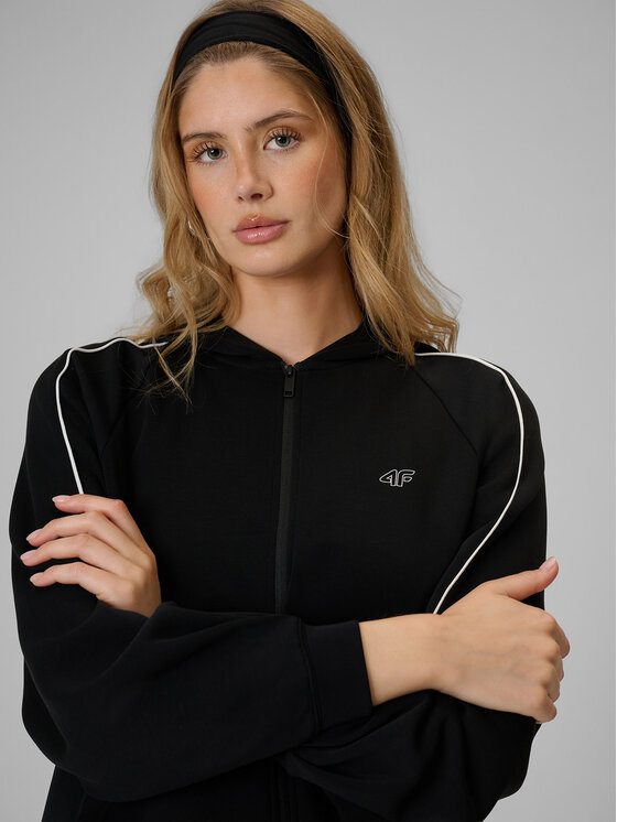 4F 4F Mikina OCEANS KEEPERS Čierna Relaxed Fit
