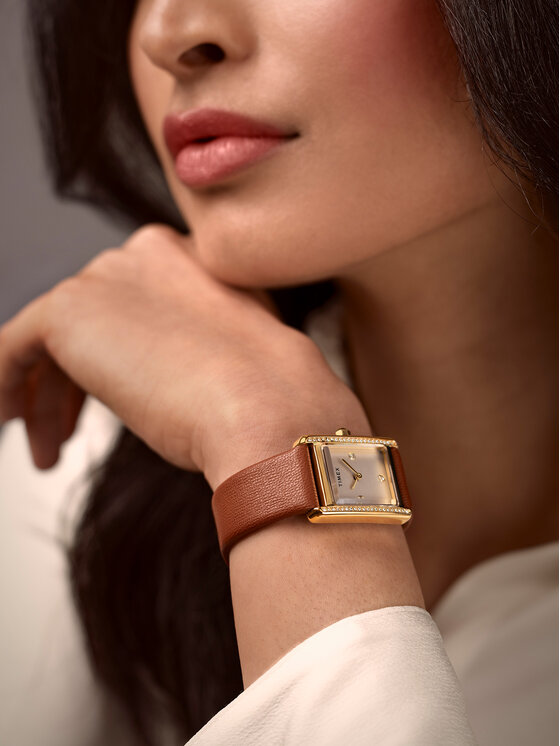 Timex Timex Pulkstenis Hailey TW2W63900 Brūns
