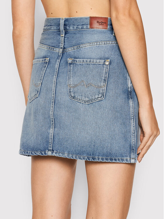 Pepe Jeans Pepe Jeans Φούστα τζιν Rachel PL900979 Μπλε Regular Fit