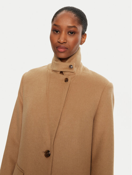 United Colors Of Benetton Manteau en laine 28HFDN069 Beige Regular Fit