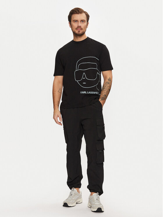 KARL LAGERFELD KARL LAGERFELD Tricou 755197 551225 Negru Regular Fit