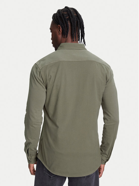 BOSS BOSS Риза Myjersey 50543089 Зелен Slim Fit