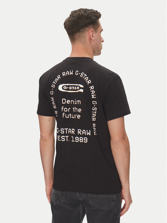 G-Star Raw G-Star Raw Футболка Back Gr Arch D26047-C336 Чорний Regular Fit