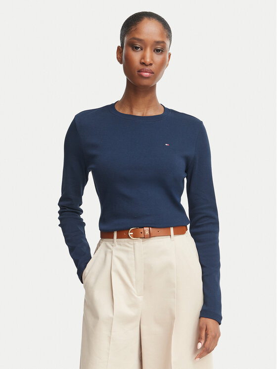 Tommy Hilfiger Tommy Hilfiger Blūze Cody WW0WW53689 Tumši zils Slim Fit