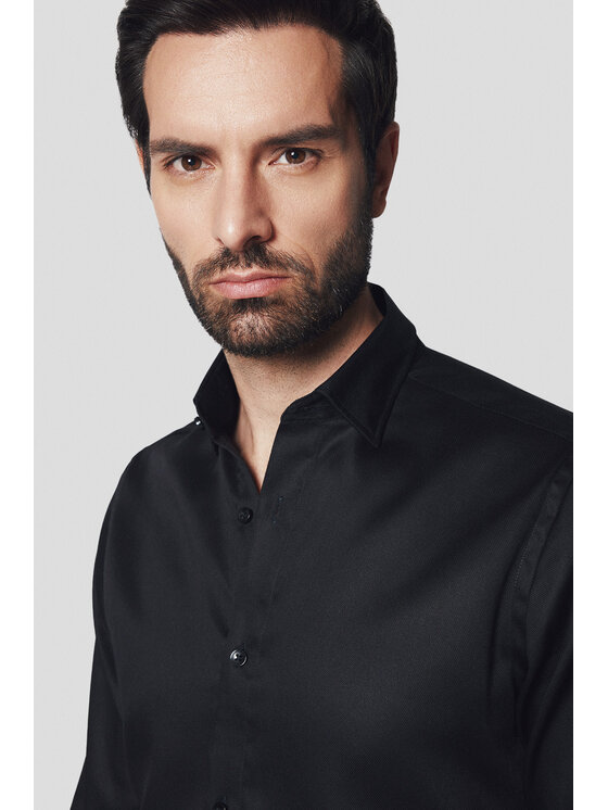 Lancerto Lancerto Koszula Simone KO073224000001 Czarny Slim Fit
