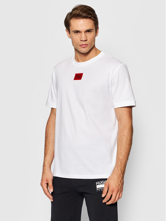 HUGO Hugo Póló Diragolino 212 50447978 Fehér Regular Fit