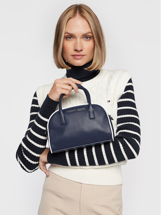 Tommy Jeans Tommy Jeans Дамска чанта Tjw Femme Pu Satchel AW0AW12183 Тъмносин
