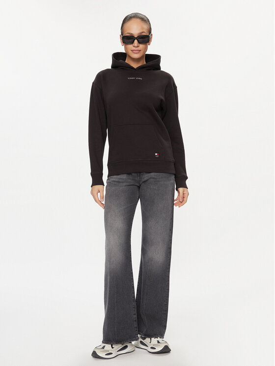 Tommy Jeans Tommy Jeans Mikina Classic DW0DW17329 Čierna Relaxed Fit