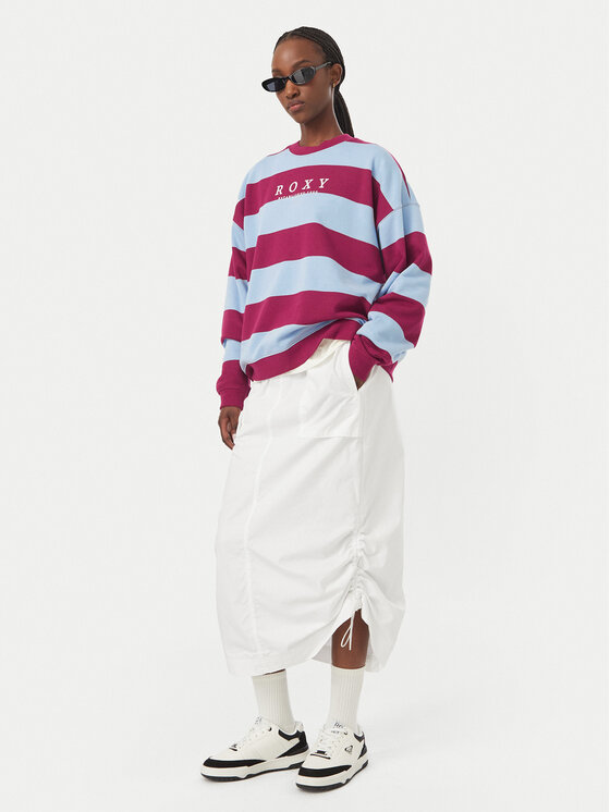 Roxy Roxy Felpa Strictly Stripes ERJFT05071 Bordeaux Regular Fit
