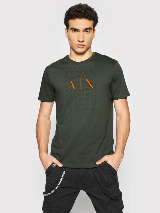 Armani Exchange Armani Exchange T-Shirt 6KZTBW ZJV5Z 1863 Zielony Regular Fit