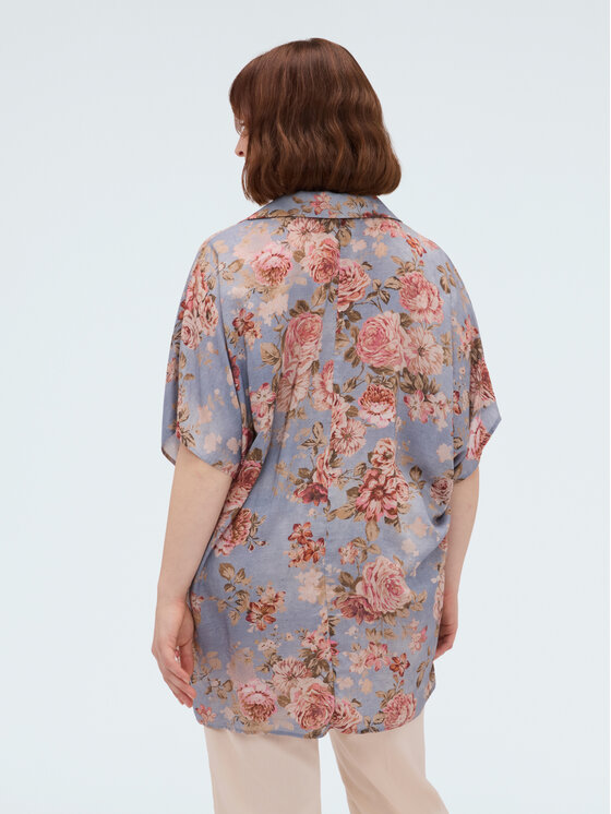 Fiorella Rubino Fiorella Rubino Koszula 5021L000188N0R4 Turkusowy Regular Fit