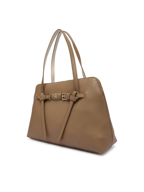 Tommy Hilfiger Tommy Hilfiger Borsetta Th Buckle Tote AW0AW19032 Beige