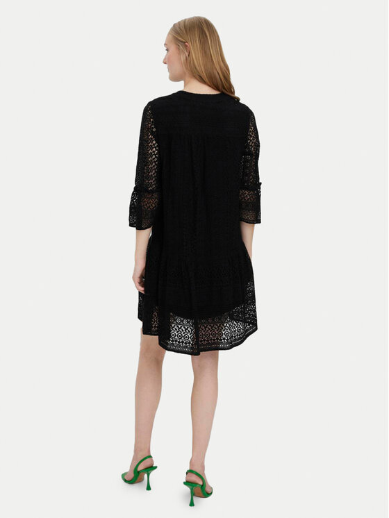 Vero Moda Vero Moda Sukienka letnia Honey 10275875 Czarny Relaxed Fit