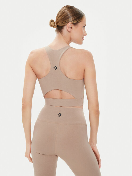 Converse Converse Biustonosz top W Wordmark Bra Top 10024540-A10 Beżowy