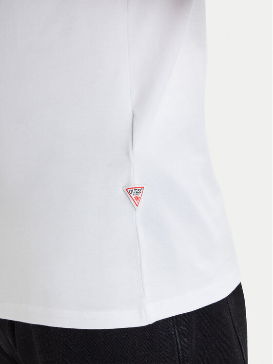 Guess Guess Tricou F6GI01 J1314 Alb Slim Fit