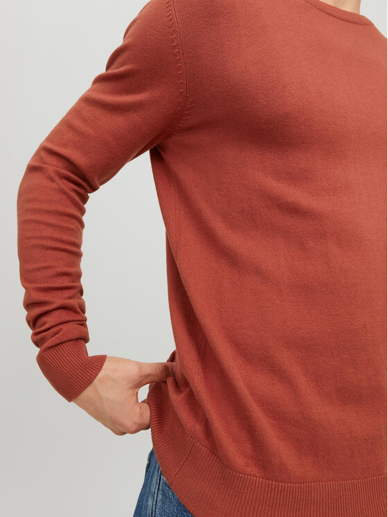Jack & Jones Jack & Jones Sweter 12208364 Pomarańczowy Regular Fit