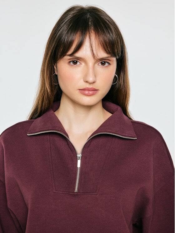 BIG STAR BIG STAR Bluza DARIANA Bordowy Basic Fit