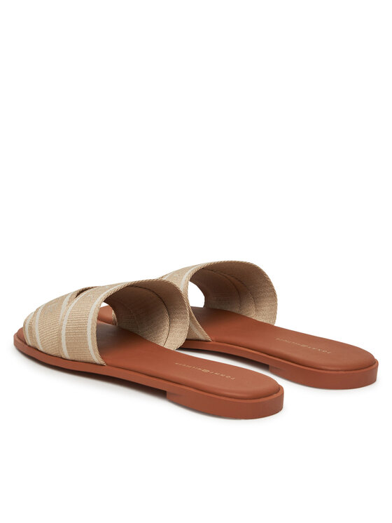 Tommy Hilfiger Tommy Hilfiger Plätud Webbing Mule FW0FW08421 Beež