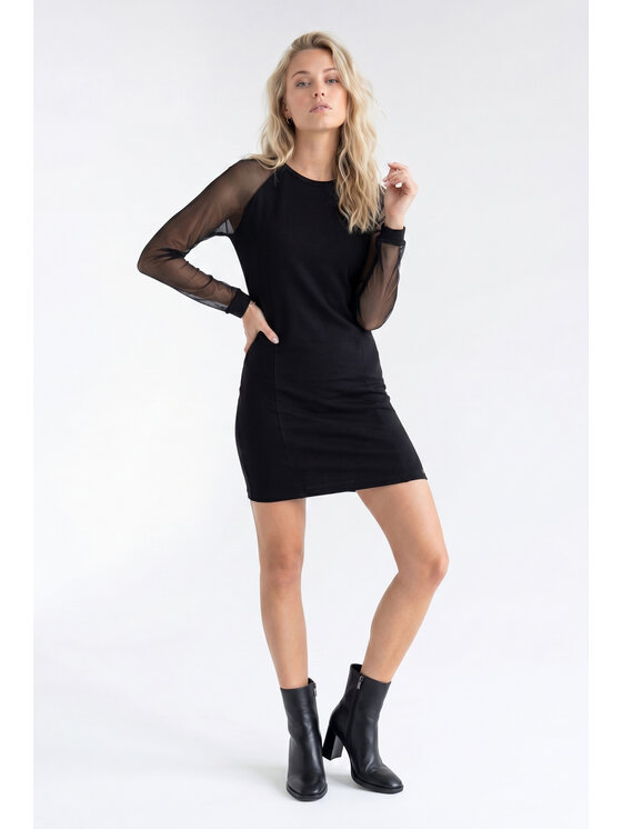 FIGL FIGL Φόρεμα καθημερινό M1354 Μαύρο Straight Fit