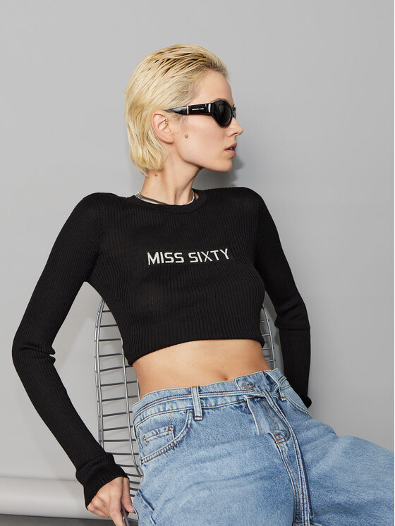 Miss Sixty Miss Sixty Blúz 6L3RJ7291000 Fekete Regular Fit