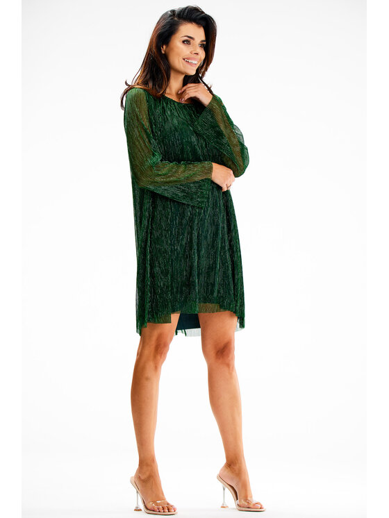 Awama Awama Abito da sera A628 Verde Basic Fit