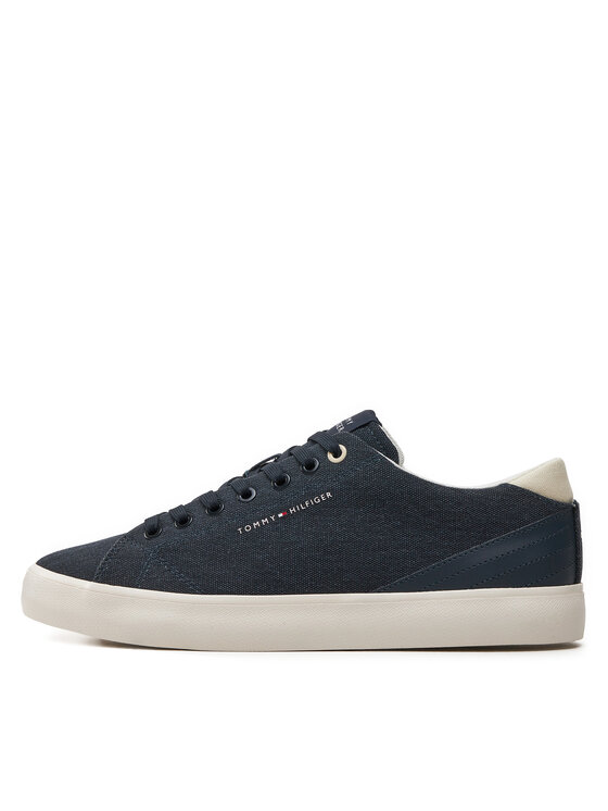 Tommy Hilfiger Tommy Hilfiger Teniszcipő Th Hi Vulc Low Summer Cvs FM0FM05056 Sötétkék