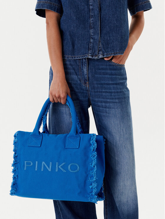 PINKO PINKO Kabelka Beach Shopping PE 25 PLTT 100782 A1WQ Modrá