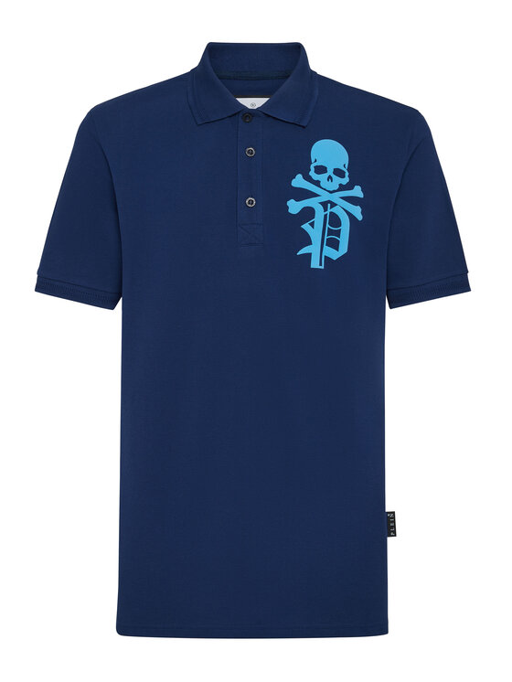 PHILIPP PLEIN PHILIPP PLEIN Polo 643 Błękitny Slim Fit