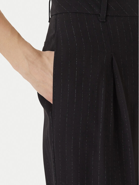 BOSS BOSS Bavlnené nohavice Tiana4 50554101 Čierna Relaxed Fit