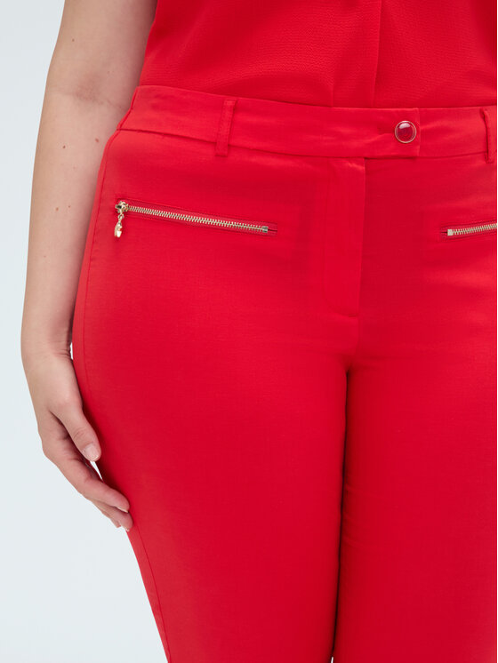 Fiorella Rubino Fiorella Rubino Spodnie materiałowe P707L002398N016 Czerwony Flare Fit