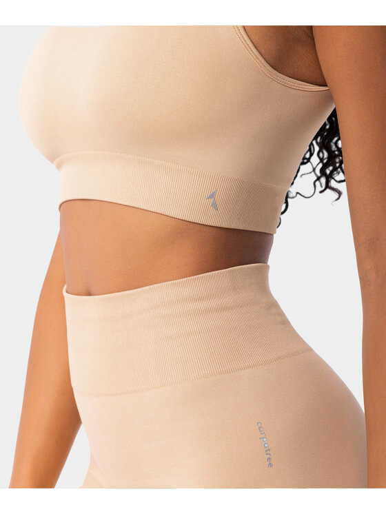 Carpatree Carpatree Szorty sportowe Simply Shorts Beżowy Fitted Fit