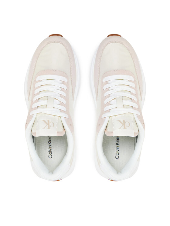 Calvin Klein Jeans Calvin Klein Jeans Laisvalaikio batai Athleisure Runner Laceup Mix Wn YW0YW01774 Balta