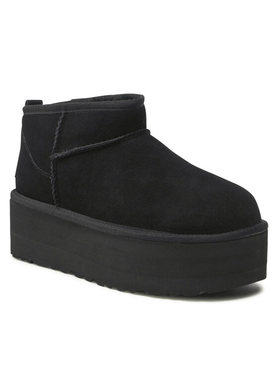 Damskie Śniegowce Ugg, Rozmiar 39, Czarne, W Classic Ultra Mini Platform 1135092