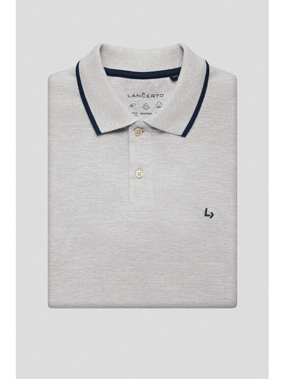 Lancerto Lancerto Polo Borin PO073125000009 Szary Regular Fit