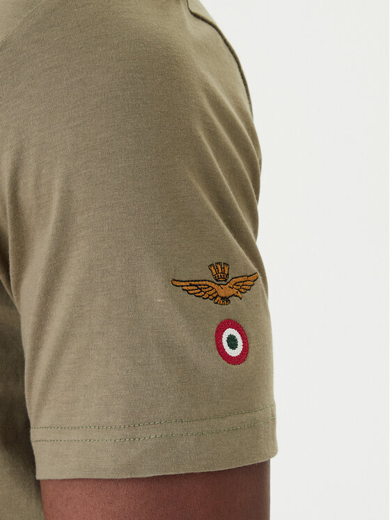 Aeronautica Militare Aeronautica Militare Tričko 261TS2536UJ00641 Zelená Regular Fit