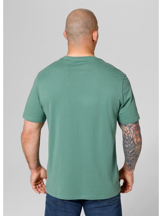 PITBULL PITBULL T-Shirt Koszulka Zielony Regular Fit