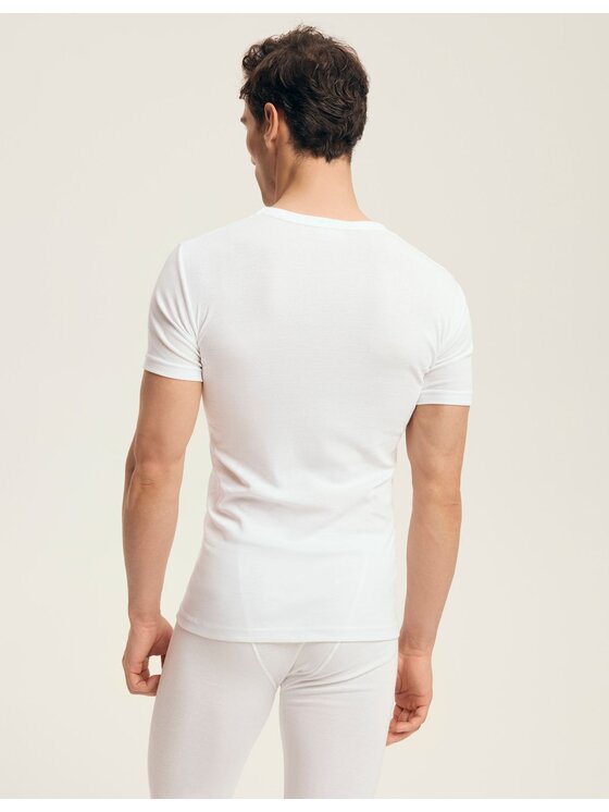 Esotiq Esotiq T-Shirt 1495 Biały Anatomic Fit