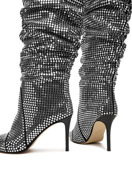 MICHAEL Michael Kors MICHAEL Michael Kors Kozaki Dawn Heeled Boot 40F5DWHB7S Srebrny