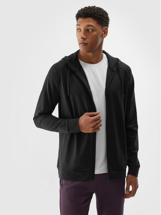 4F 4F Bluza techniczna 4FWAW24TFSWM403-20S Czarny Regular Fit