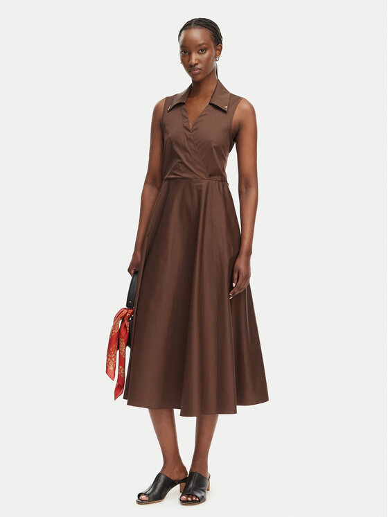 Fracomina Fracomina Strickkleid FS26SD2010W40201 Braun Regular Fit