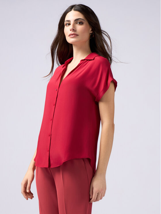 Oltre Oltre Camicia 5185J000733N016 Rosso Over Fit